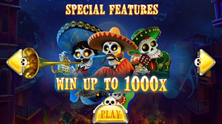 Mariachi skeletons slot machine