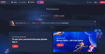 100% Welcome Bonus and 50 FS at SlotV Casino: All Promotions