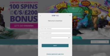 Karamba casino: Registration