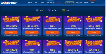 MostBet Casino: Bonuses