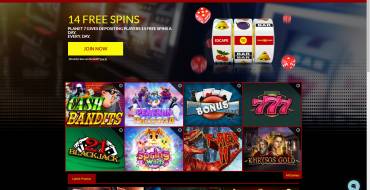 Planet 7 Casino: Website