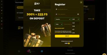 R7 Casino: Registration