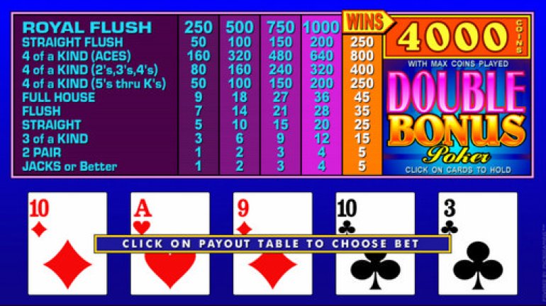 Videopoker Double Bonus