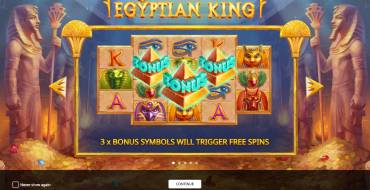 Egypt: Egyptian King slot