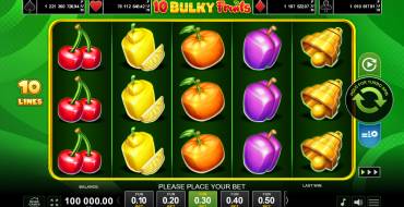 10 Bulky Fruits: Slot machine