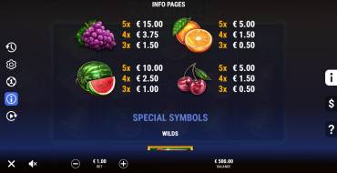 20 Hot Super Fruits: Payout table 2