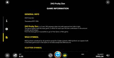 243 Fruity Zen: Rules