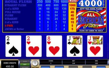 All American Video Poker online