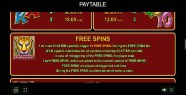 Ancient Dynasty: Free spins and/or respins