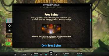 Ancient Tumble: Free spins and/or respins