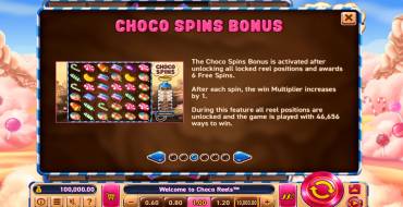 Choco Reels: Free spins and/or respins