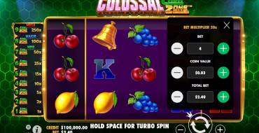 Colossal Cash Zone: The bet