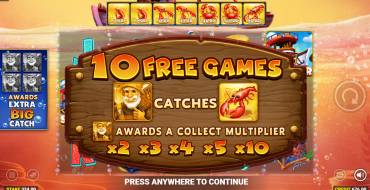 Crabbin' for Cash: Extra Big Catch: Free spins and/or respins