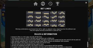 Emperor’s Rise: Payout table