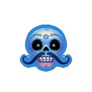 Esqueleto Explosivo 3: A skull with a mustache