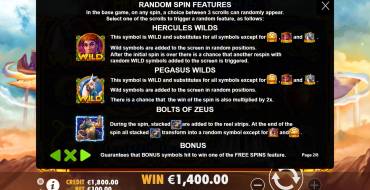 Hercules and Pegasus: Bonuses