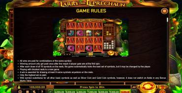 Larry the Leprechaun: Rules