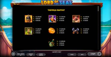 Lord Of The Seas: Payout table