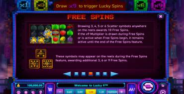 Lucky 9: Free spins and/or respins