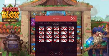 Monster Blox: Payout table