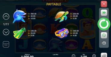 Pearl Diver 2: Treasure Chest: Paytable