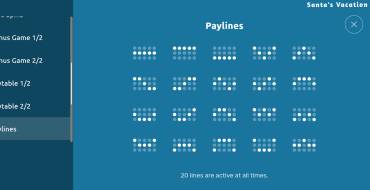 Santa's Vacation: Payout table