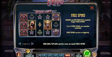 Saxon: Free Spins