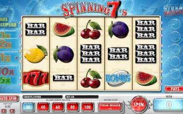 Spinning 7’s slot online