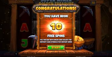 Super Miner – Golden Treasure: Free spins