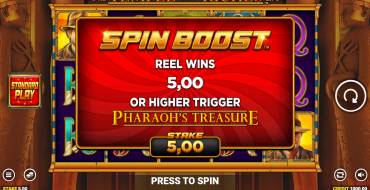 Temple of Riches: Spin Boost: Unique features