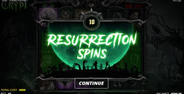 The Crypt: Free spins and/or respins