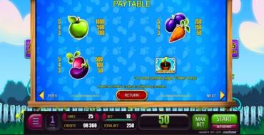 The Smart Rabbit: Payout table 2