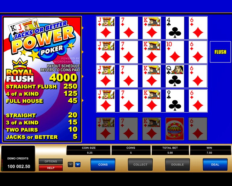 Video Poker Jacks or better