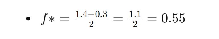 Kelly Criterion calculation