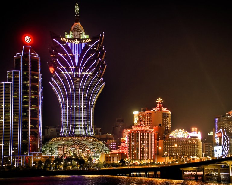 Night view of Grand Lisboa Casino